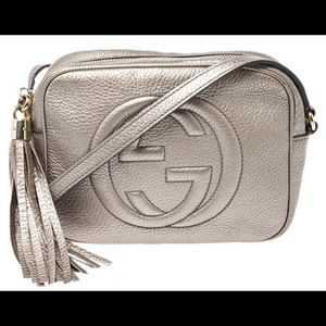 Gucci Metallic Pebbled Calfskin Small Soho Disco Bag